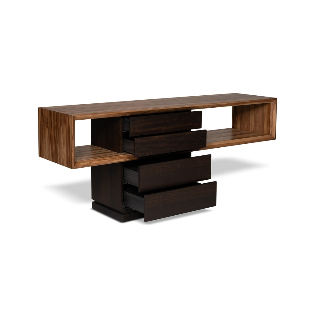 IE Series - Mensa - Console - Smoked Eucalyptus Top - Redgum Base