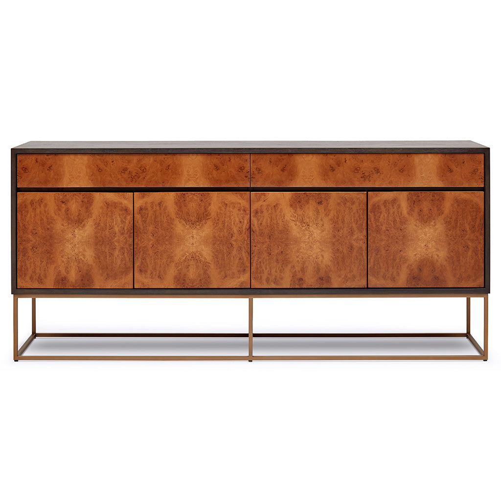 IE Series - Yoga Buffet - Oak Burl - Vintage Copper Base