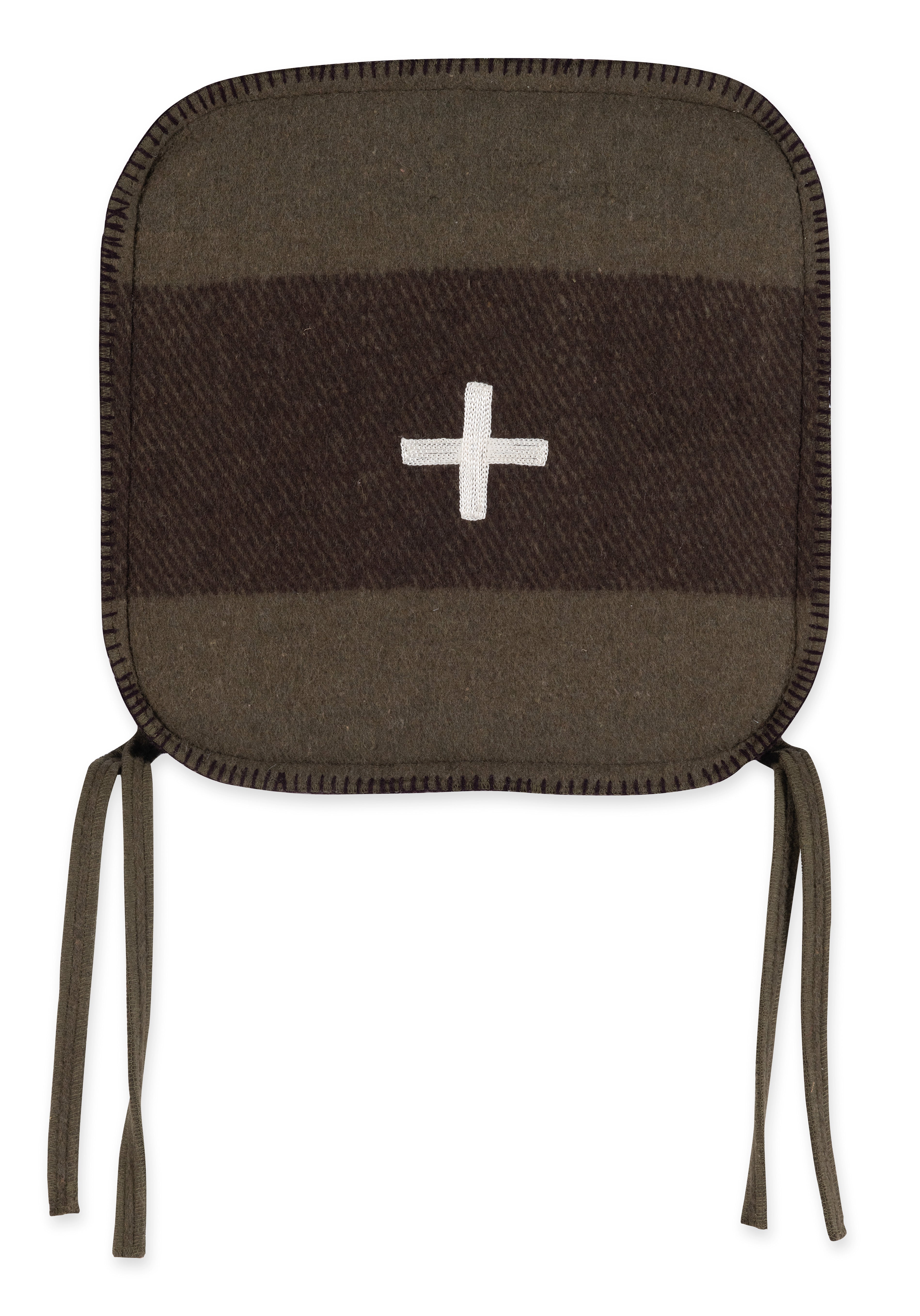 Swiss Army Chair Cushion 15x15 Green/Brown