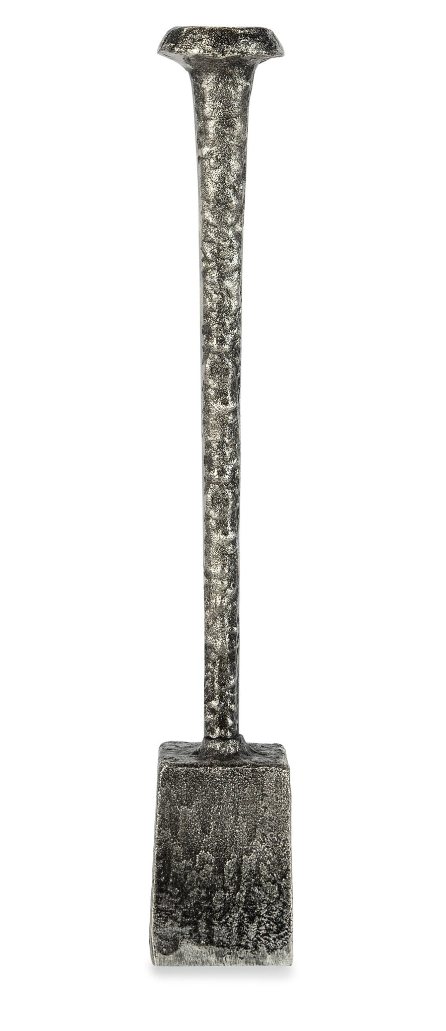 Antique Nickel Block Candleholder - Large - Central Designs