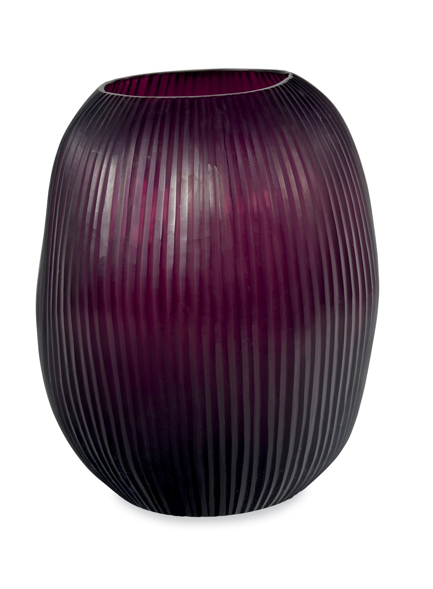 Seine Amethyst Sculptural Glass Vase - Large - Central Designs