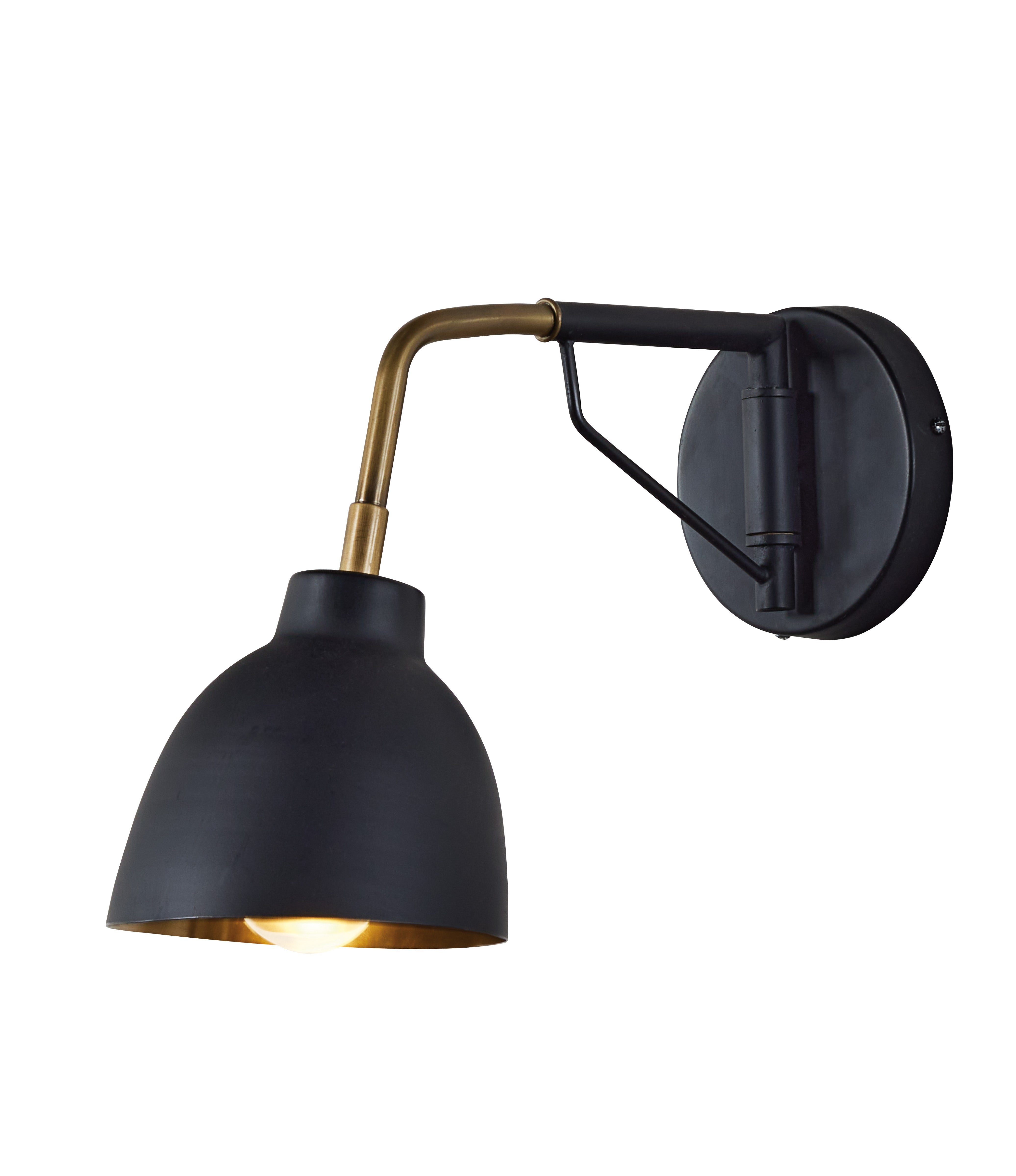 Mid Century 1 - Light Black Armed Sconce