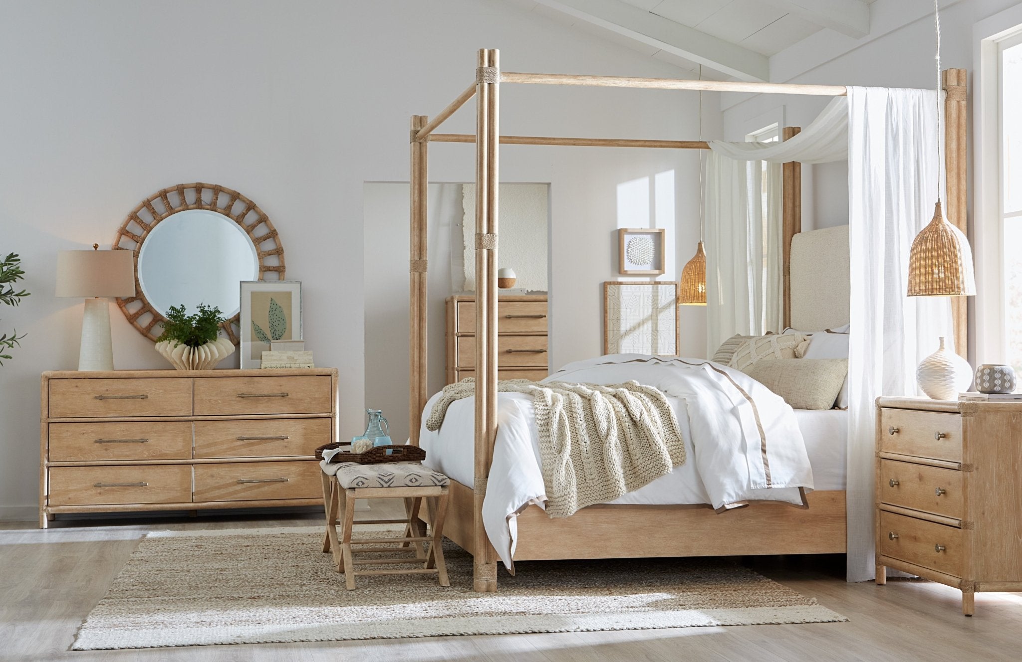 Retreat Pole Rattan Dresser - Central Designs