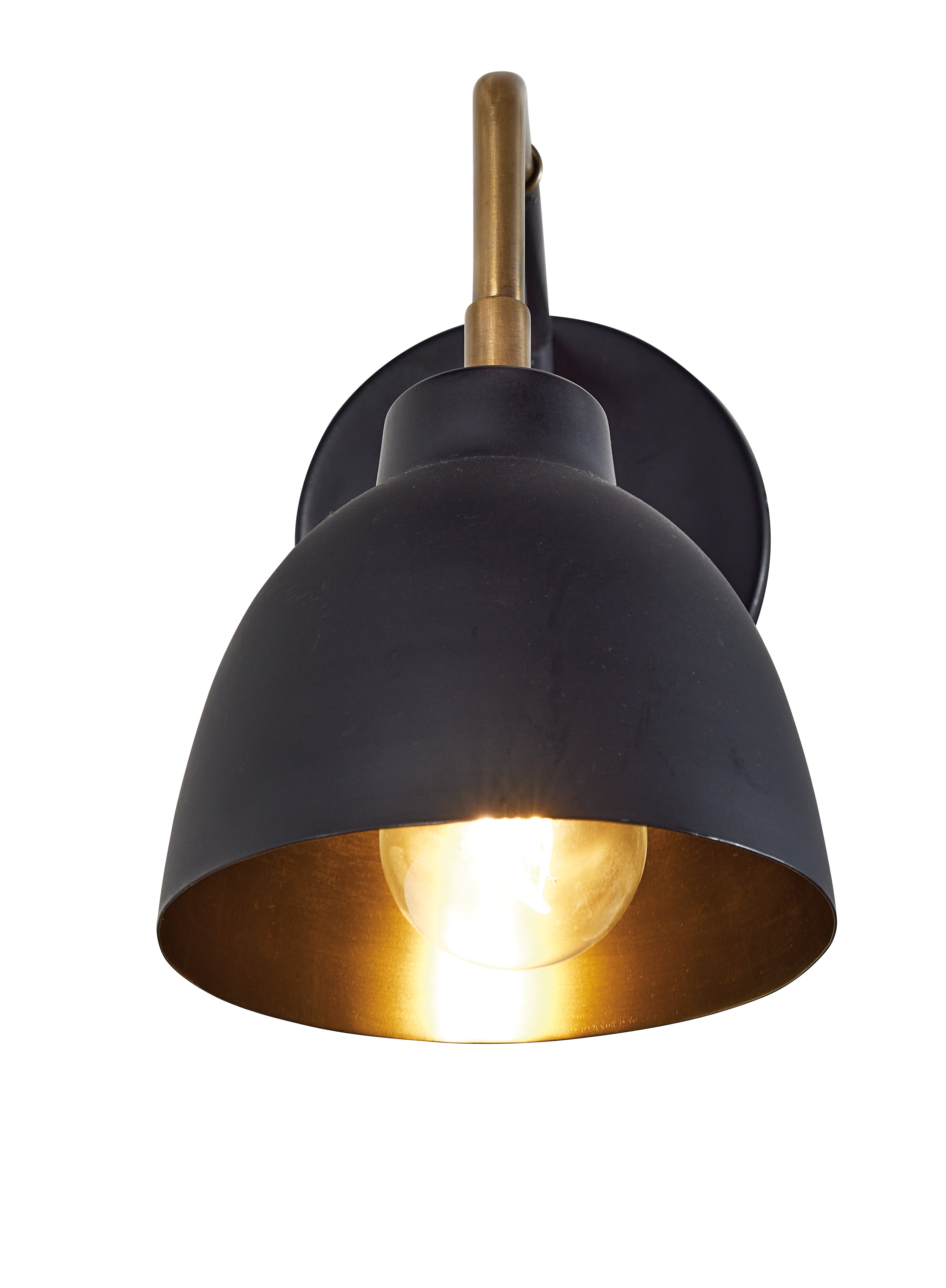 Mid Century 1 - Light Black Armed Sconce