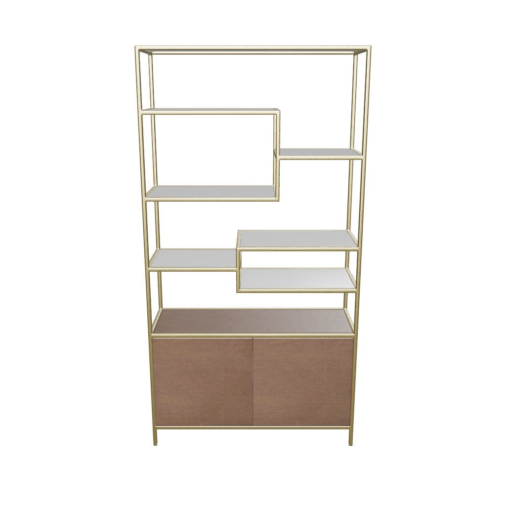 Stamos Bookcase - Raw Umber