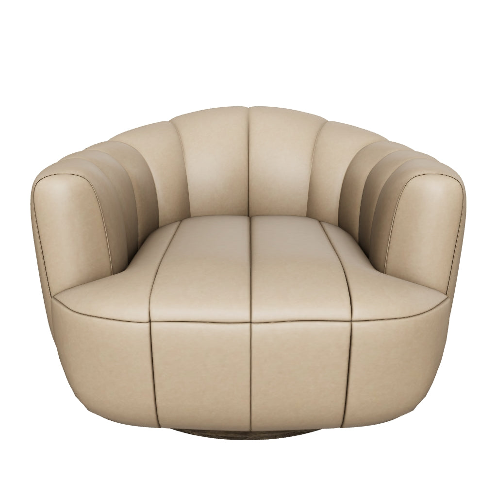 Tadeo Swivel Armchair - Dark Brown