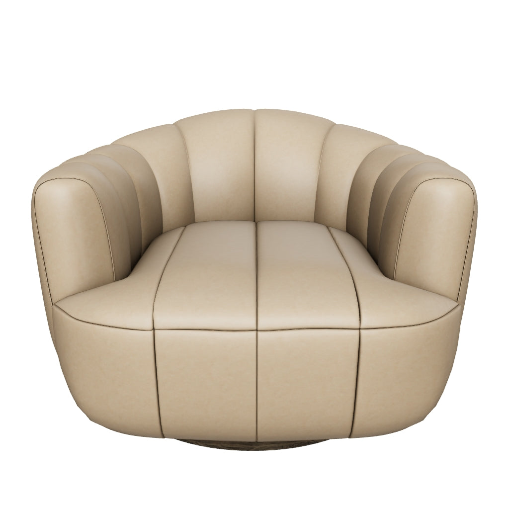 Tadeo Swivel Armchair - Dark Brown