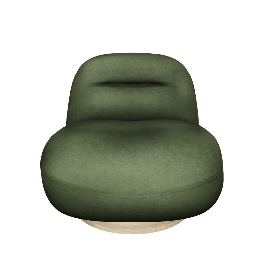 Franze Swivel Lounge Chair  Moss Green