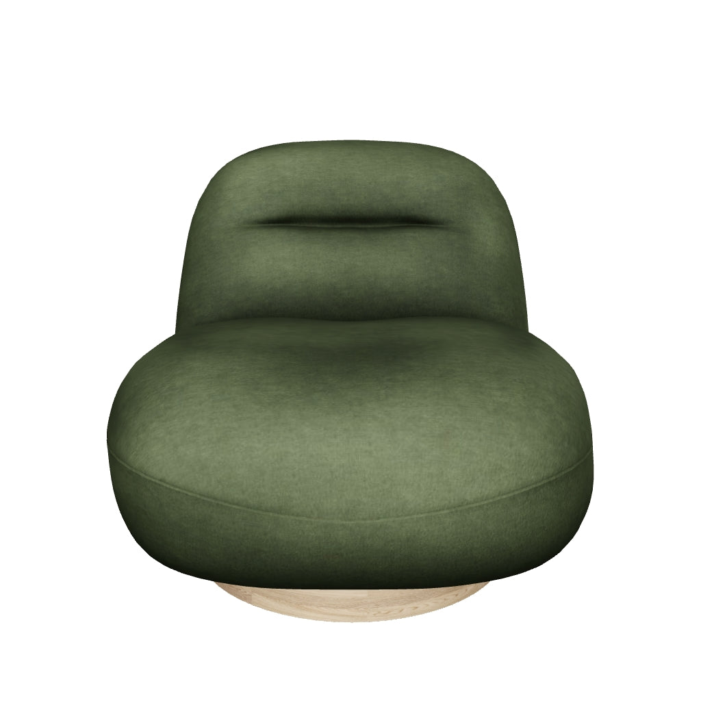 Franze Swivel Lounge Chair  Moss Green