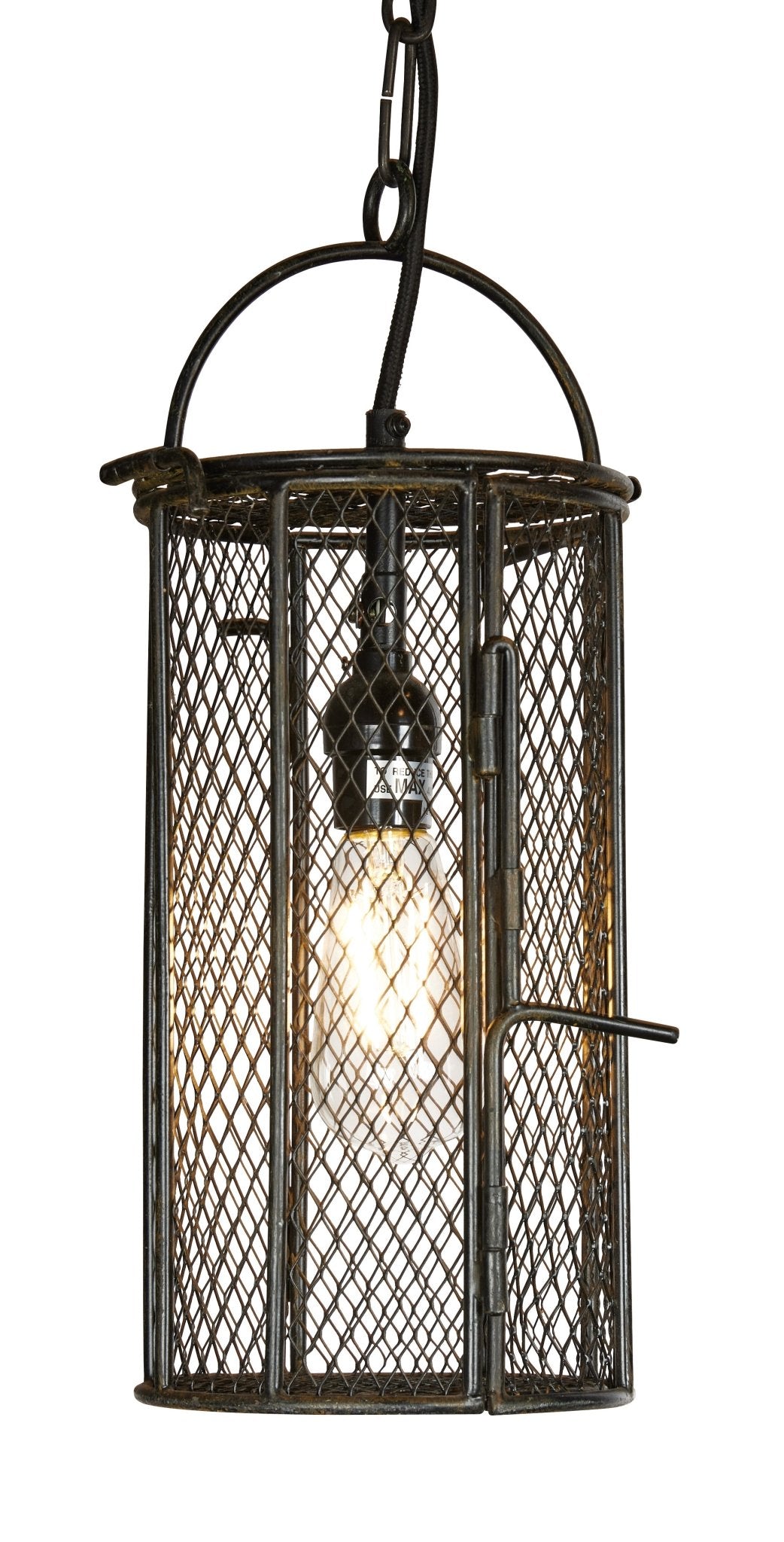 Dye Basket Pendant Light w/ Wrought Iron Accents - Central Designs