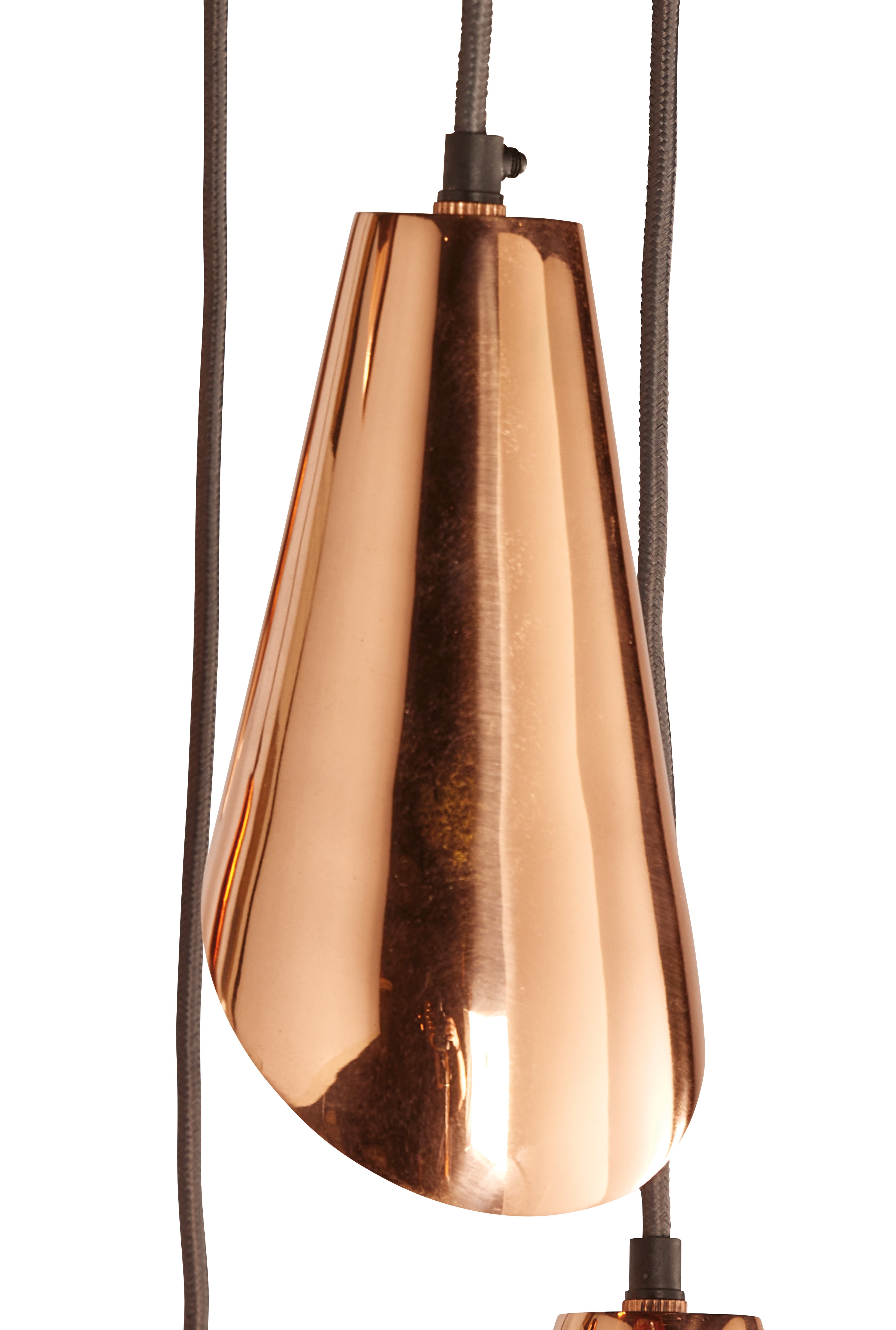 Rose Gold Scoop Pendant Light