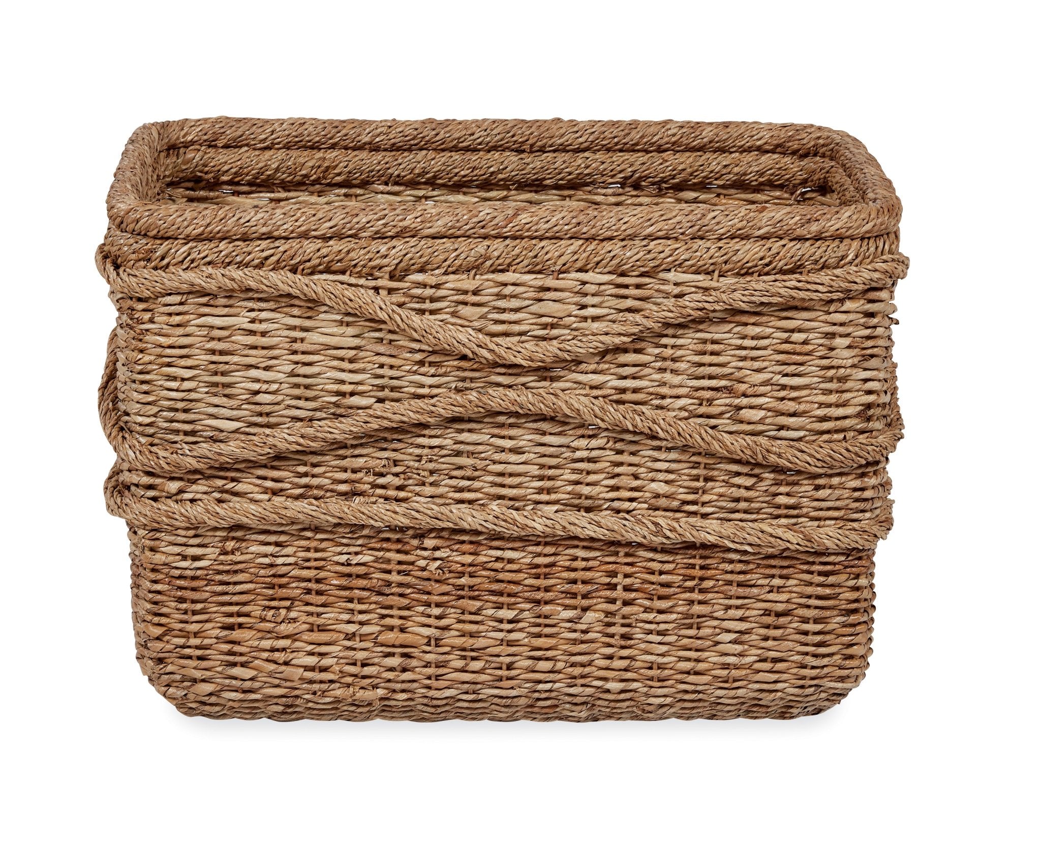 Wave Seagrass Rectangle Basket - Central Designs