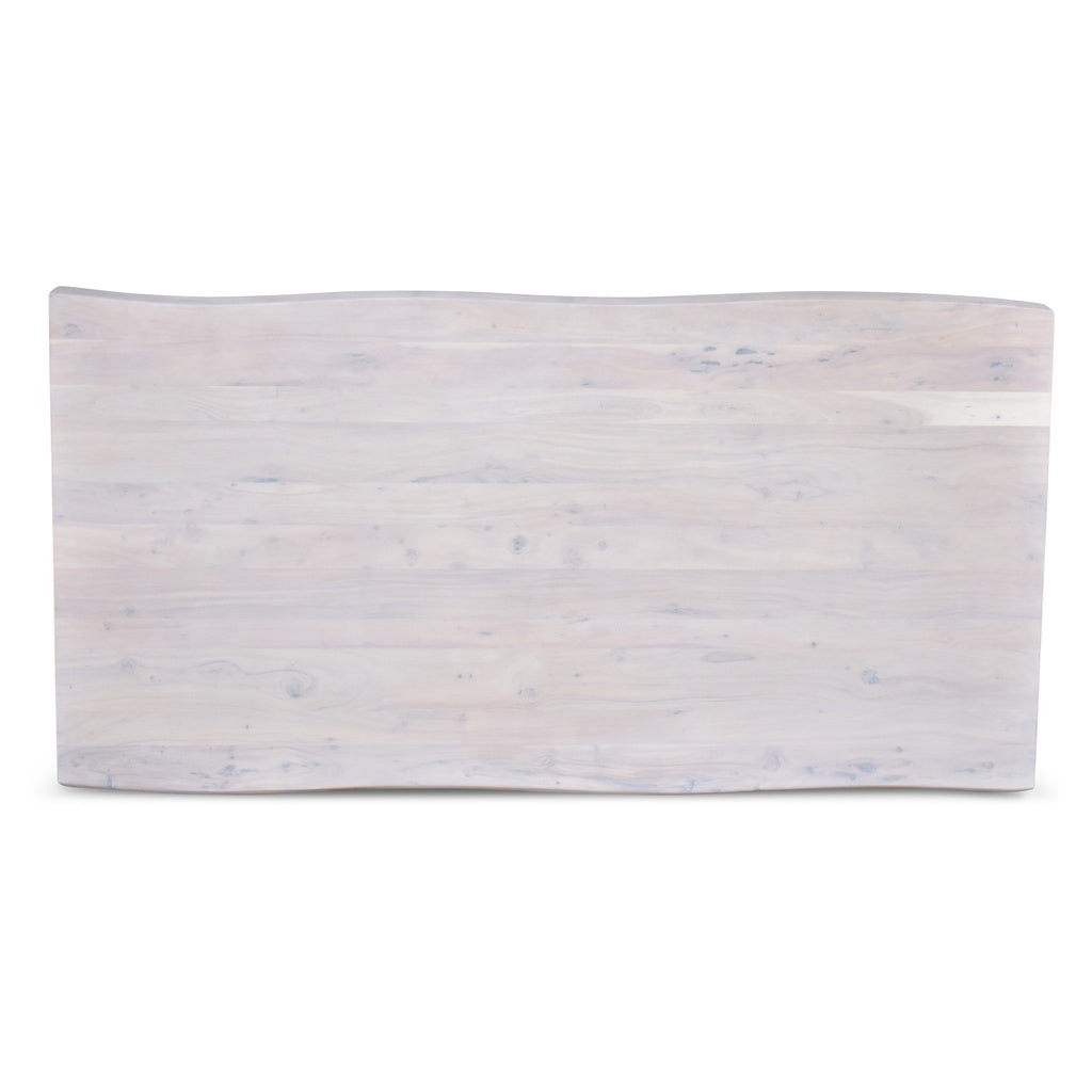 Brooks - Dining Table - T Base - 40" x 79" - White Wash Top - Black Base