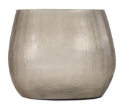 Smokey Grey Glass Blown Pot - Small