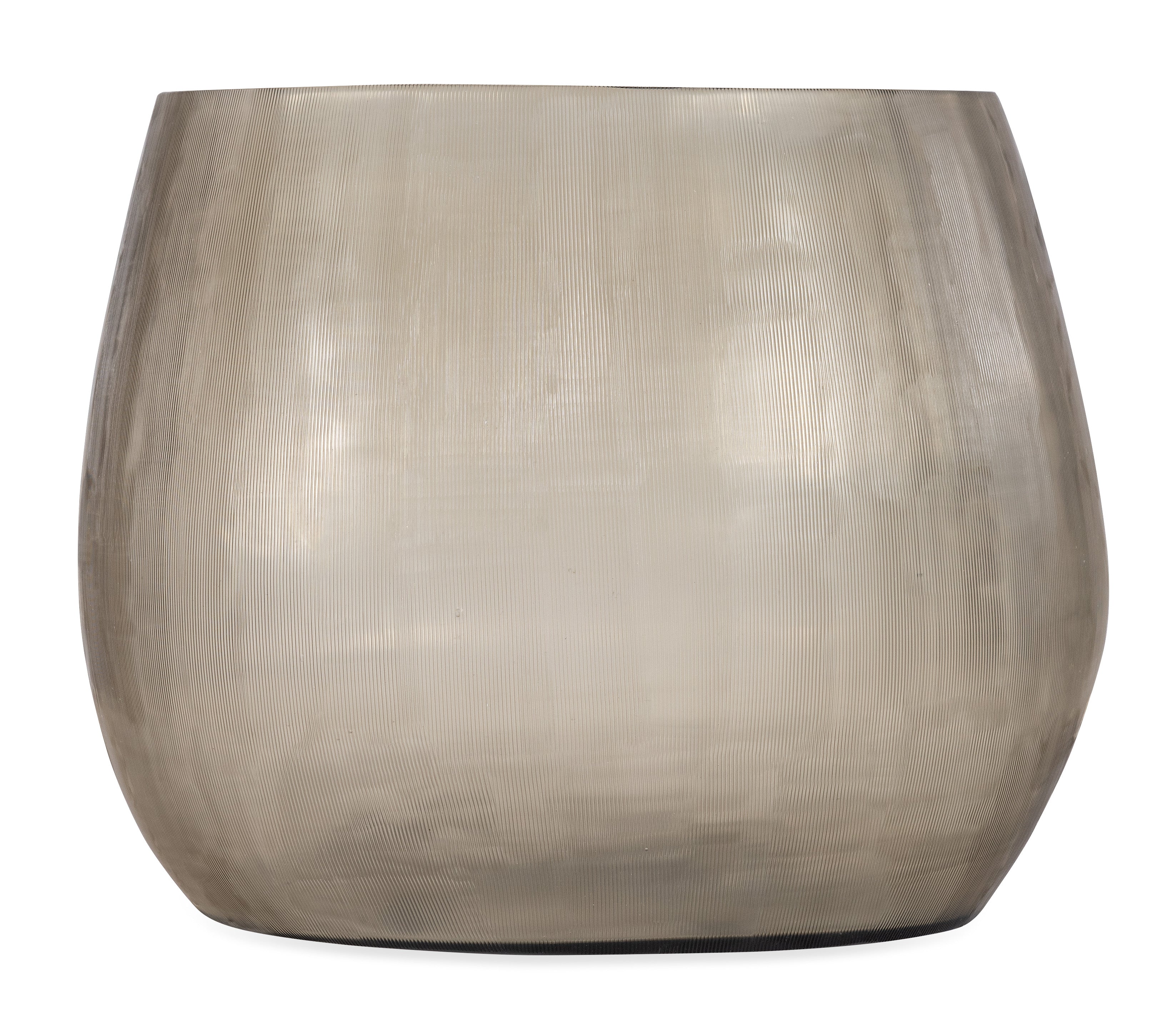 Smokey Grey Glass Blown Pot - Small