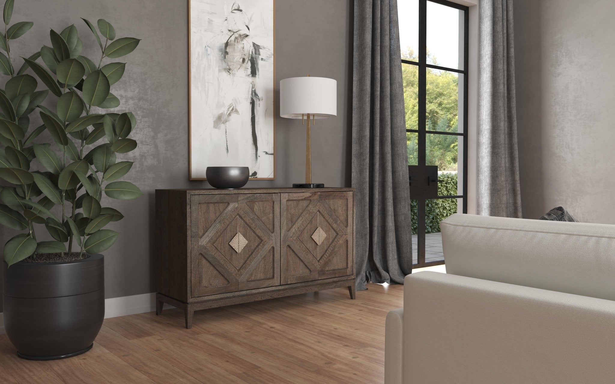 Commerce & Market Carved Accent Chest - Central Designs