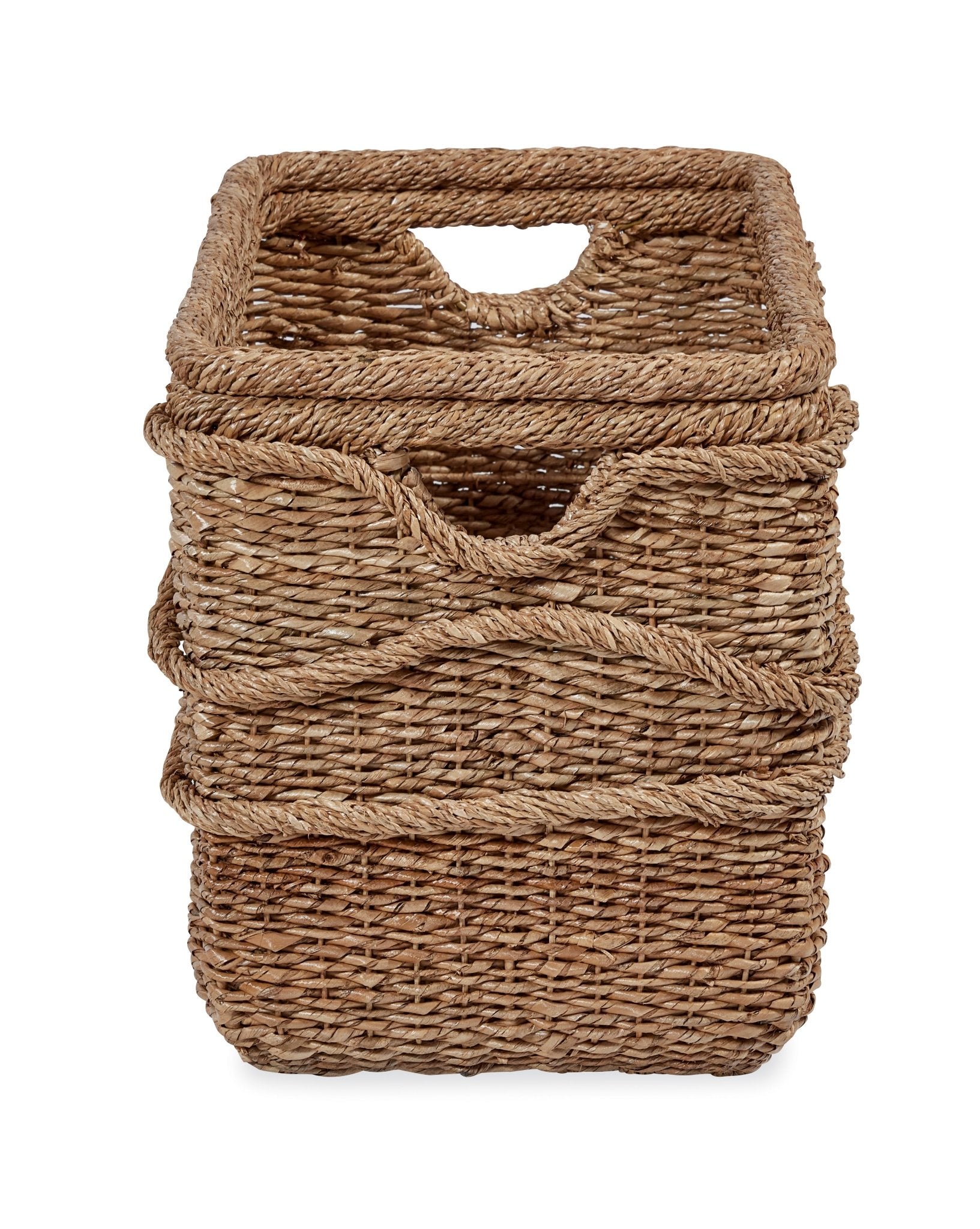 Wave Seagrass Rectangle Basket - Central Designs