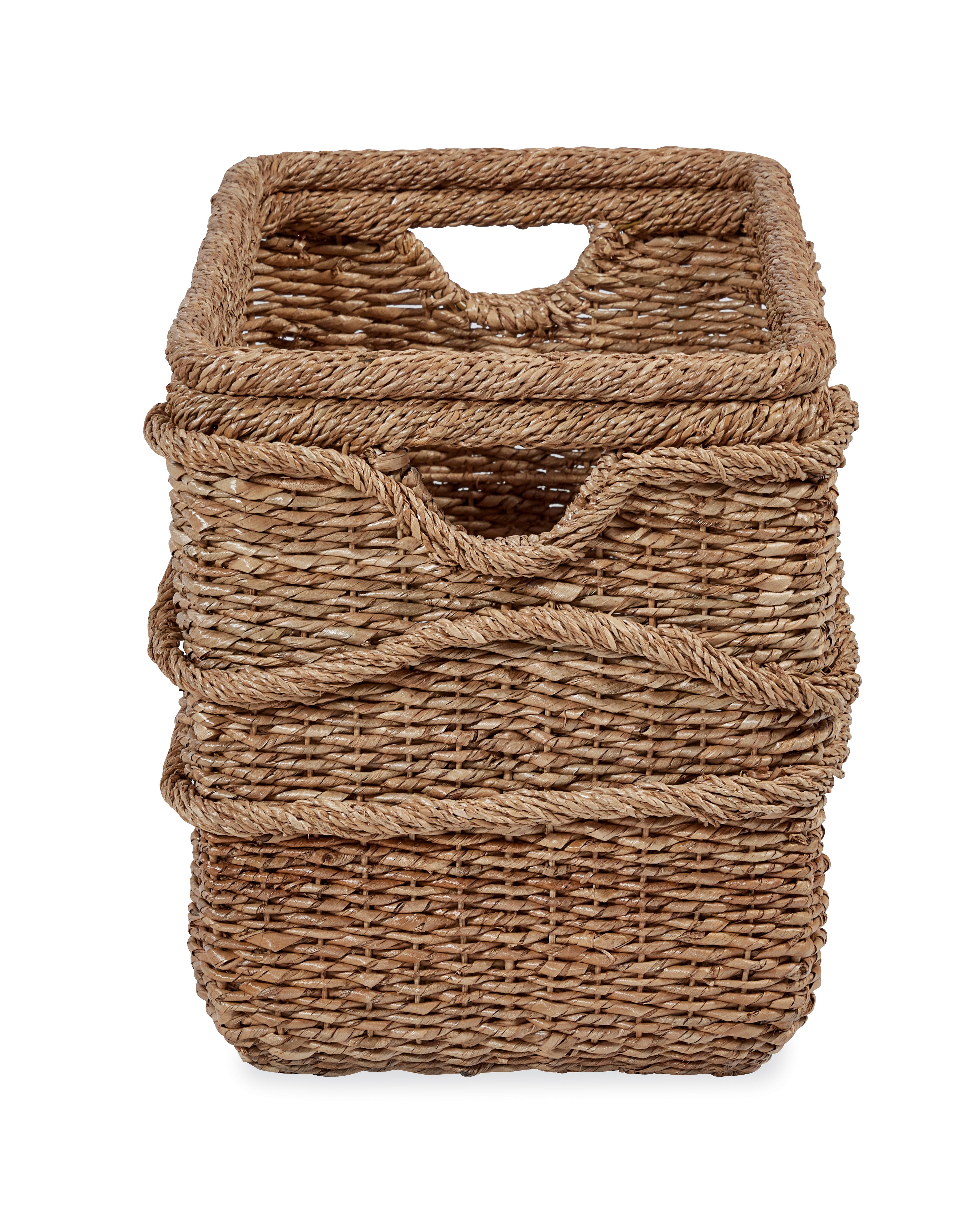 Wave Seagrass Rectangle Basket