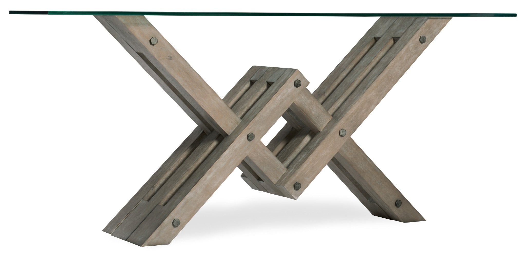 Affinity Glass Top Accent Console - Central Designs