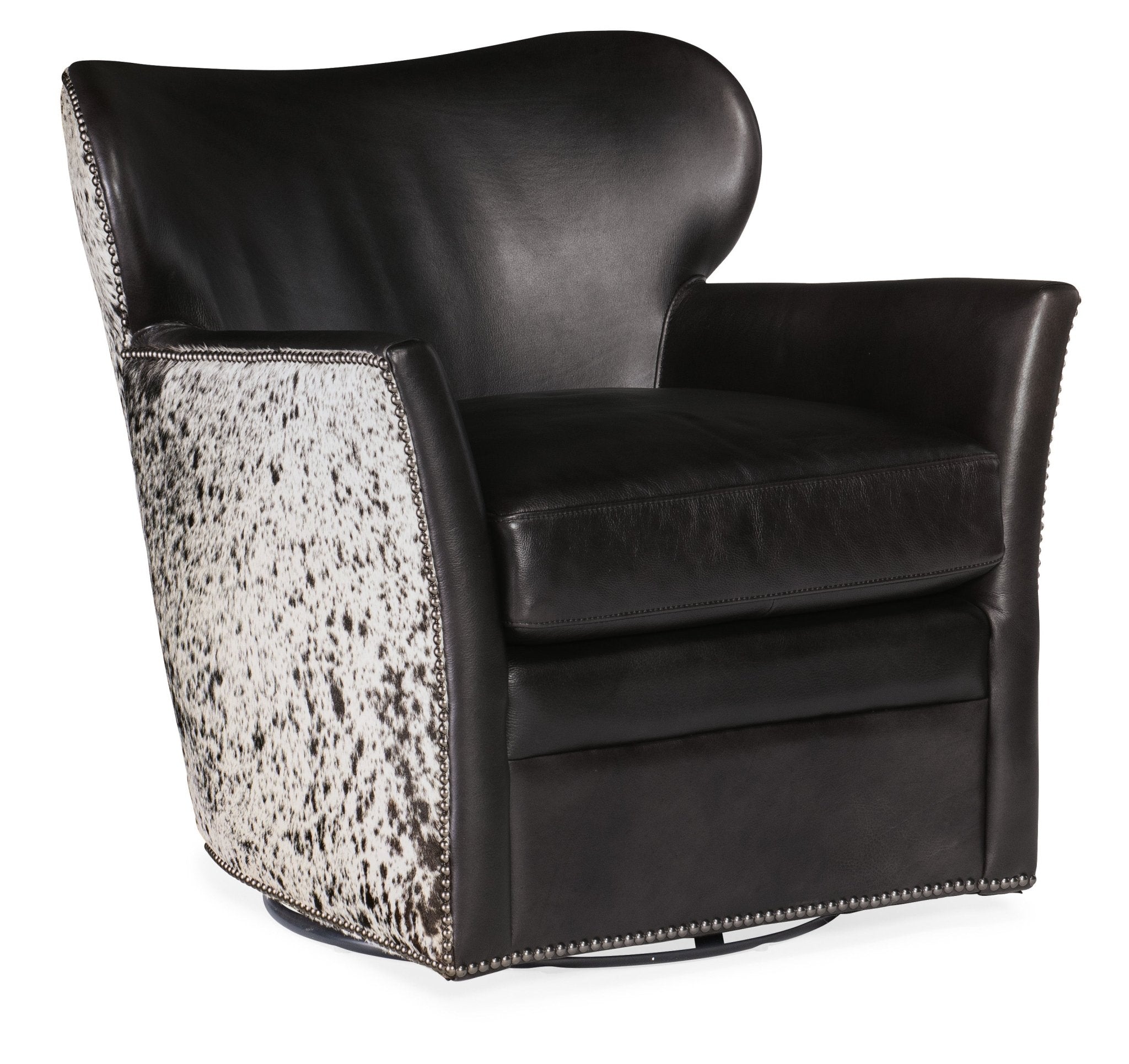 Kato Leather Swivel Chair with Salt Pepper HOH - Central Designs