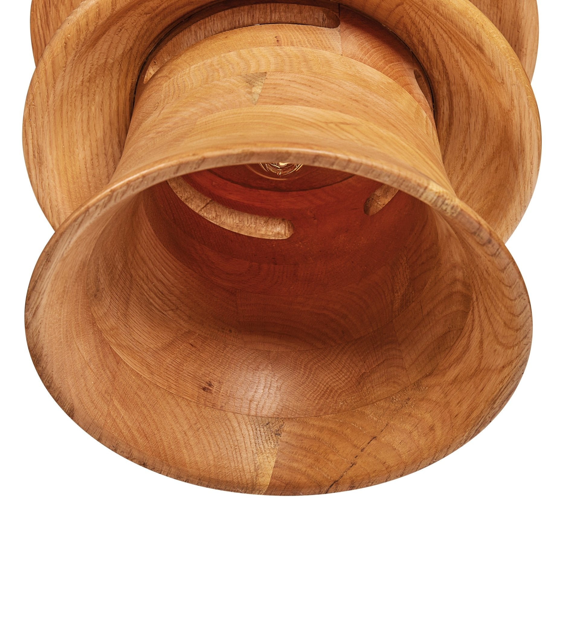 Oak Wood Tiered Pendant Light - Central Designs