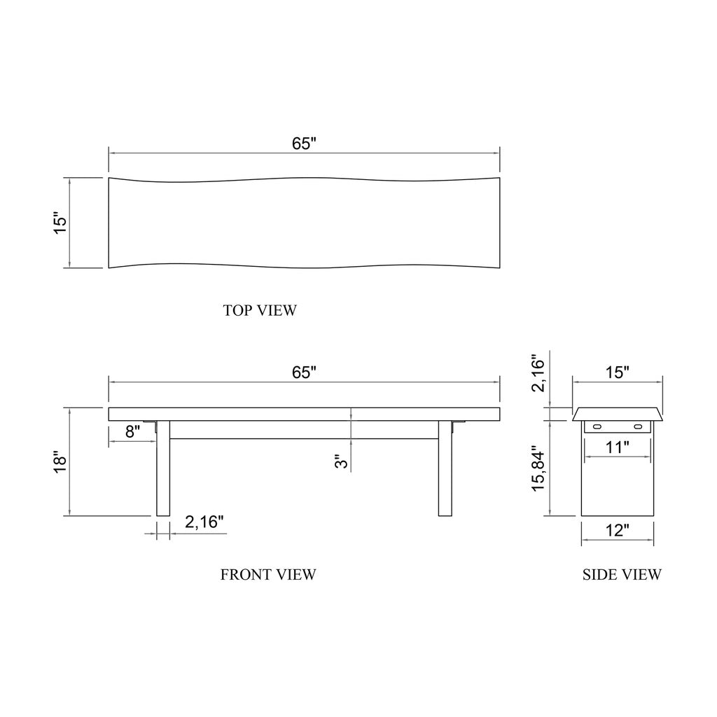 Brooks - Bench - 102" - Teak Frame