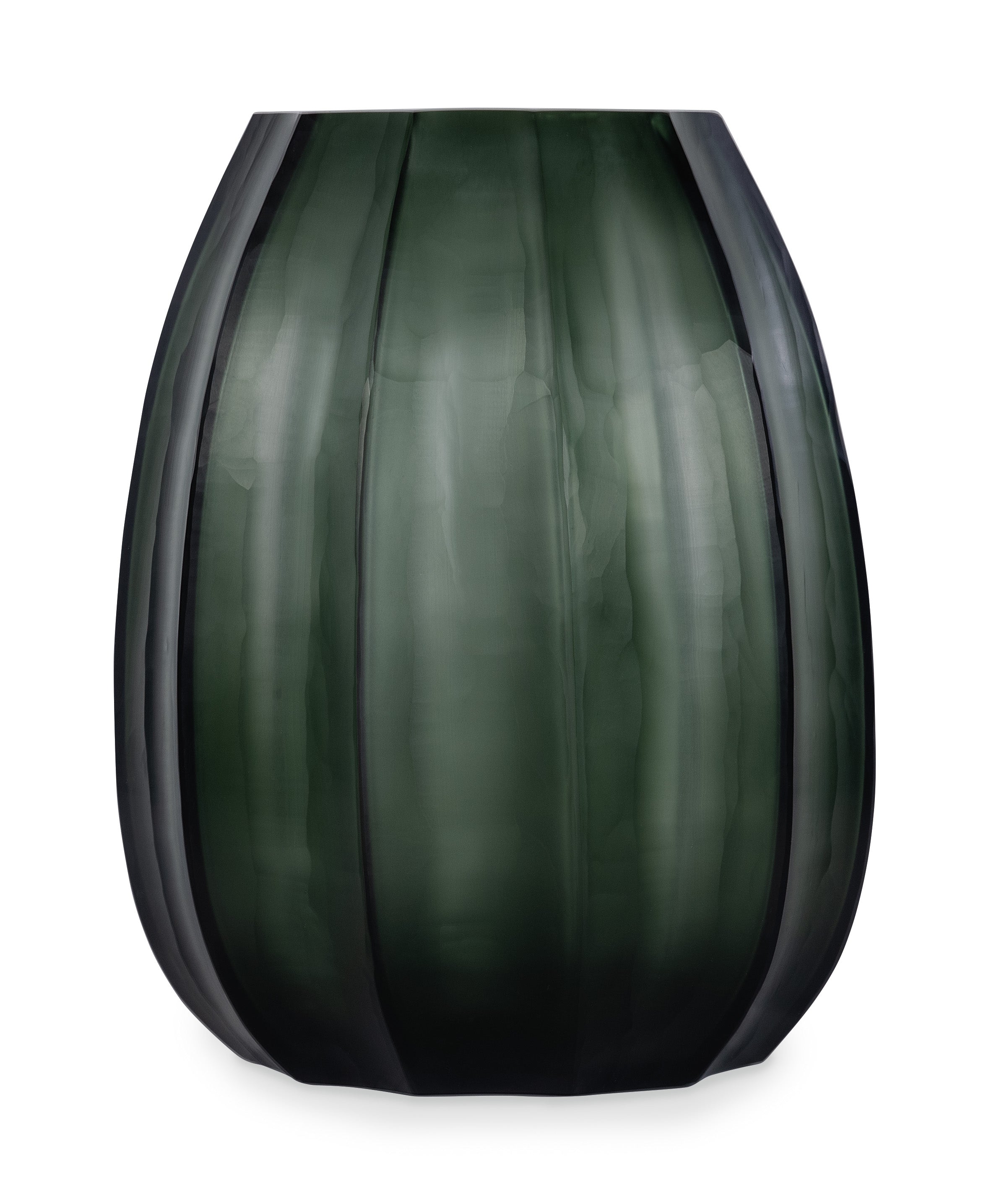 Loire Light Green Steel Glass Vase - Medium