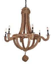Rope Chandelier w/Six Arms