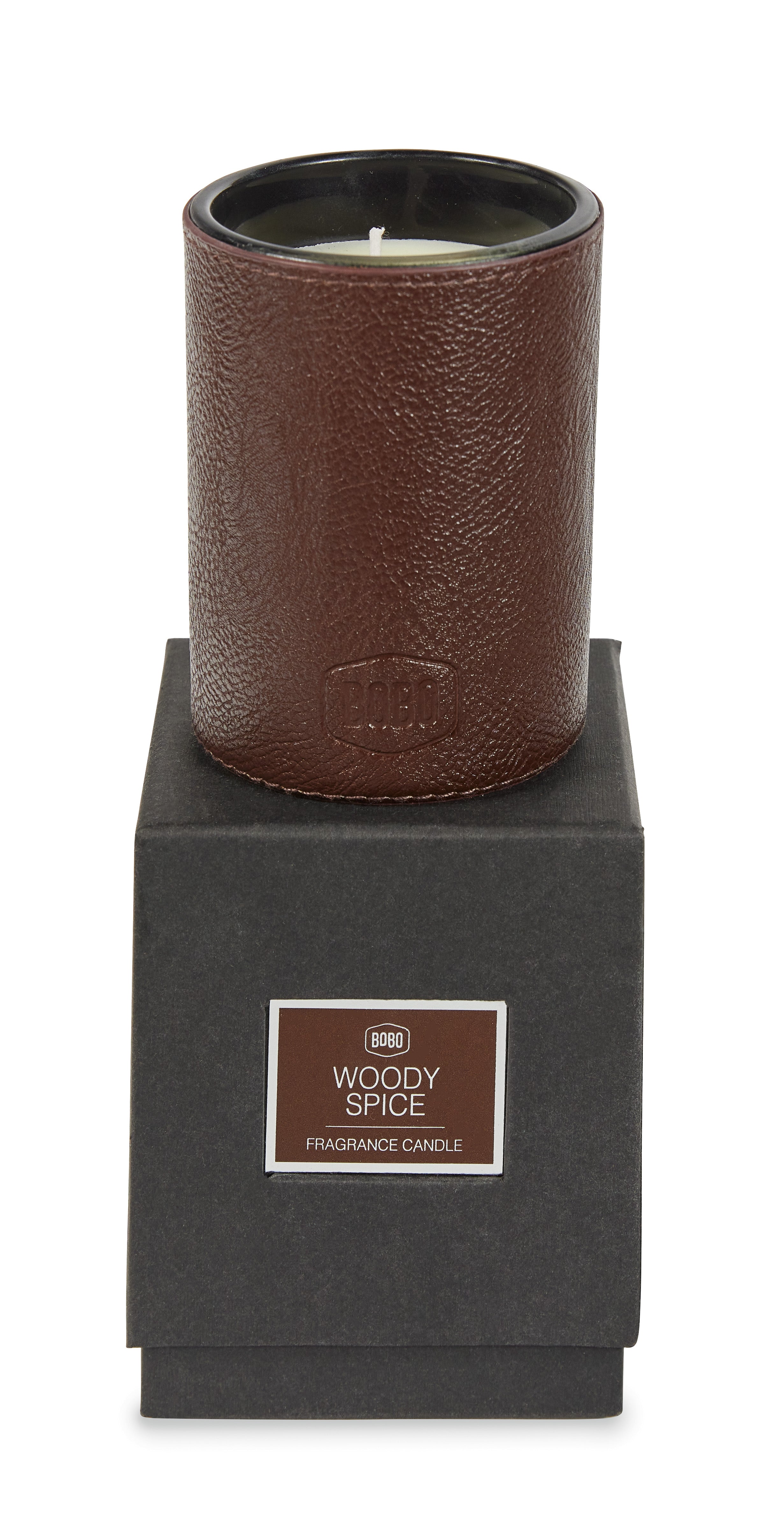 Woody Spice Brown Candle & Whiskey Tumbler