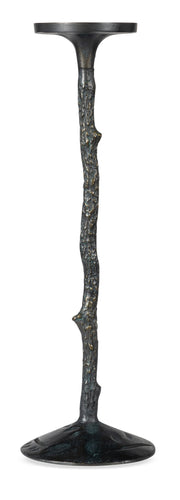 Pillar Candle Holder Blackened Gold - 19"H