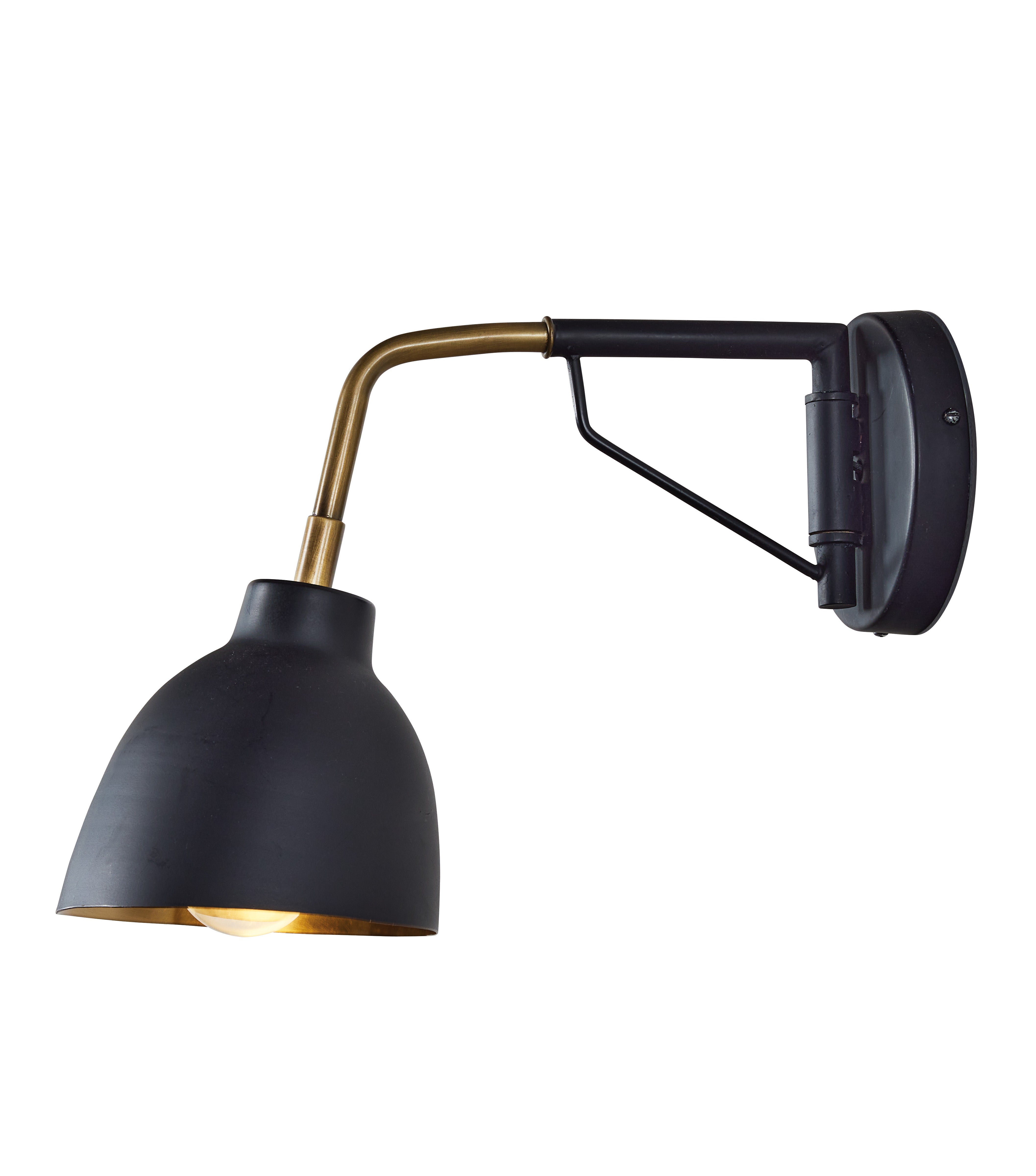 Mid Century 1 - Light Black Armed Sconce