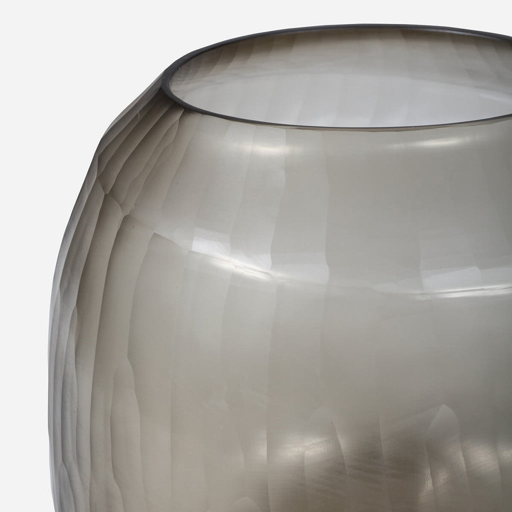 Rhone Smoky Glass Vase - Large