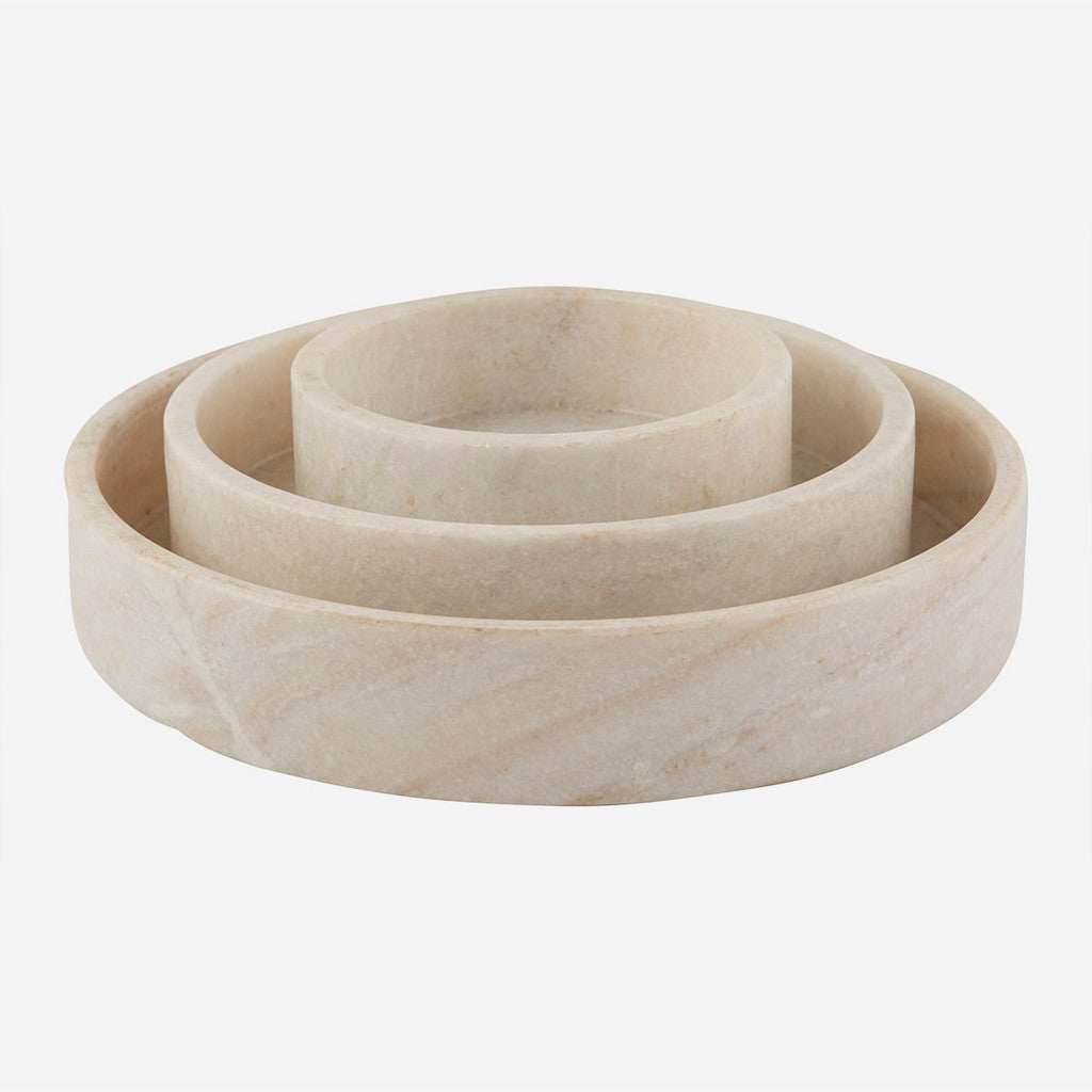 Nesting Straight Marble Bowls