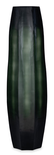 Loire Light Green Steel Glass Vase - Tall