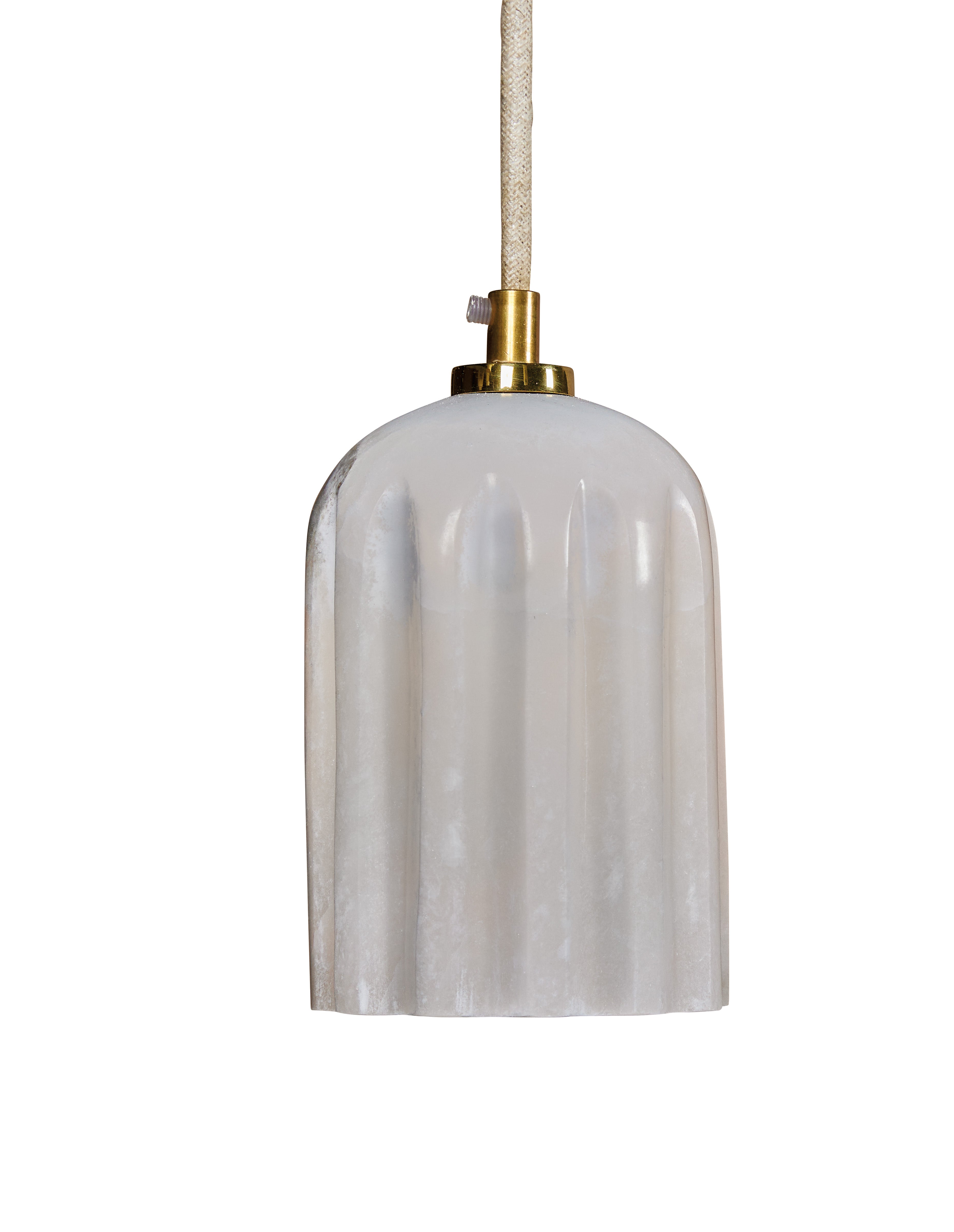 Hand Blown Glass Alabaster Pendant Lamp