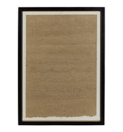 Natural Torn Paper Wall Art in Glass Wooden Frame
