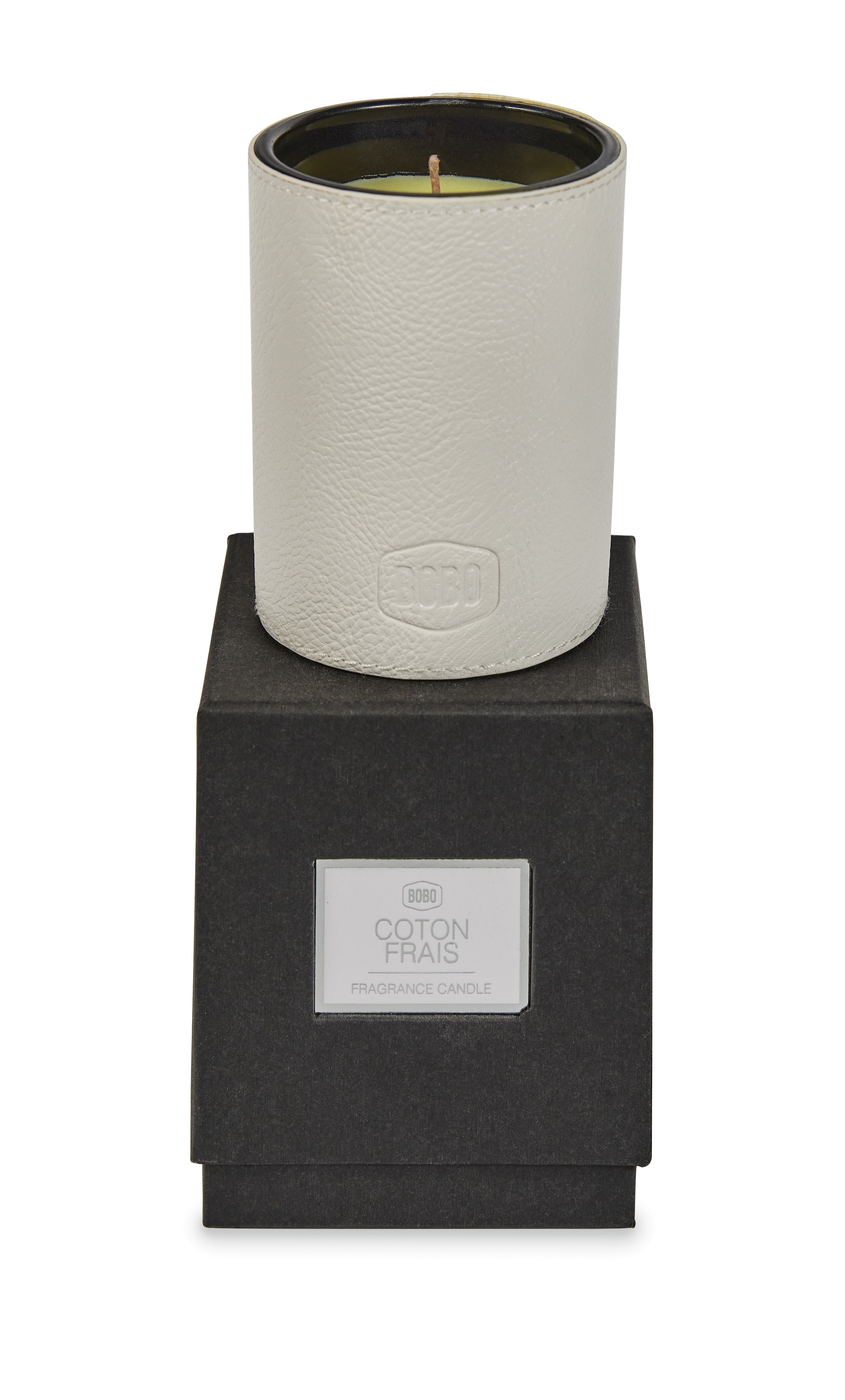 Cotton Frais White Candle & Whiskey Tumbler