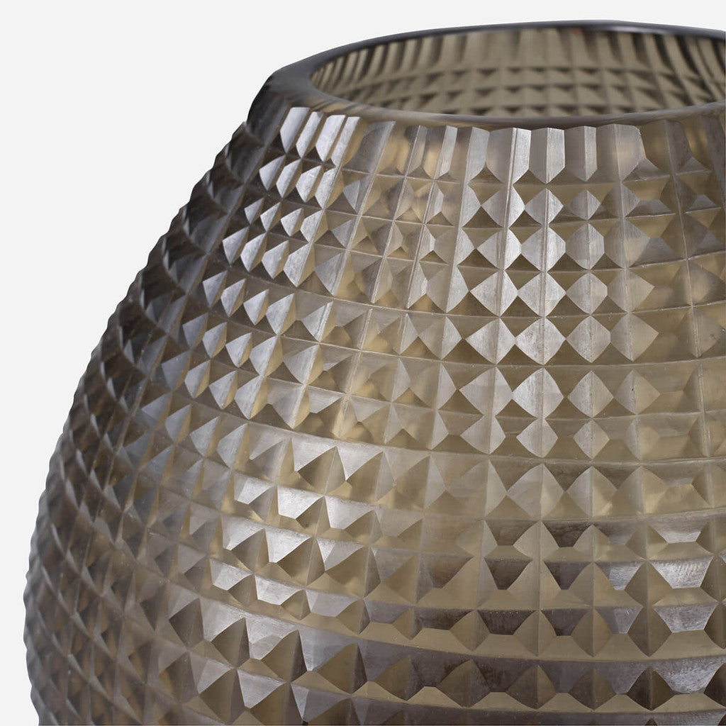 Somme Round Jack Fruit Smoke Glass Vase