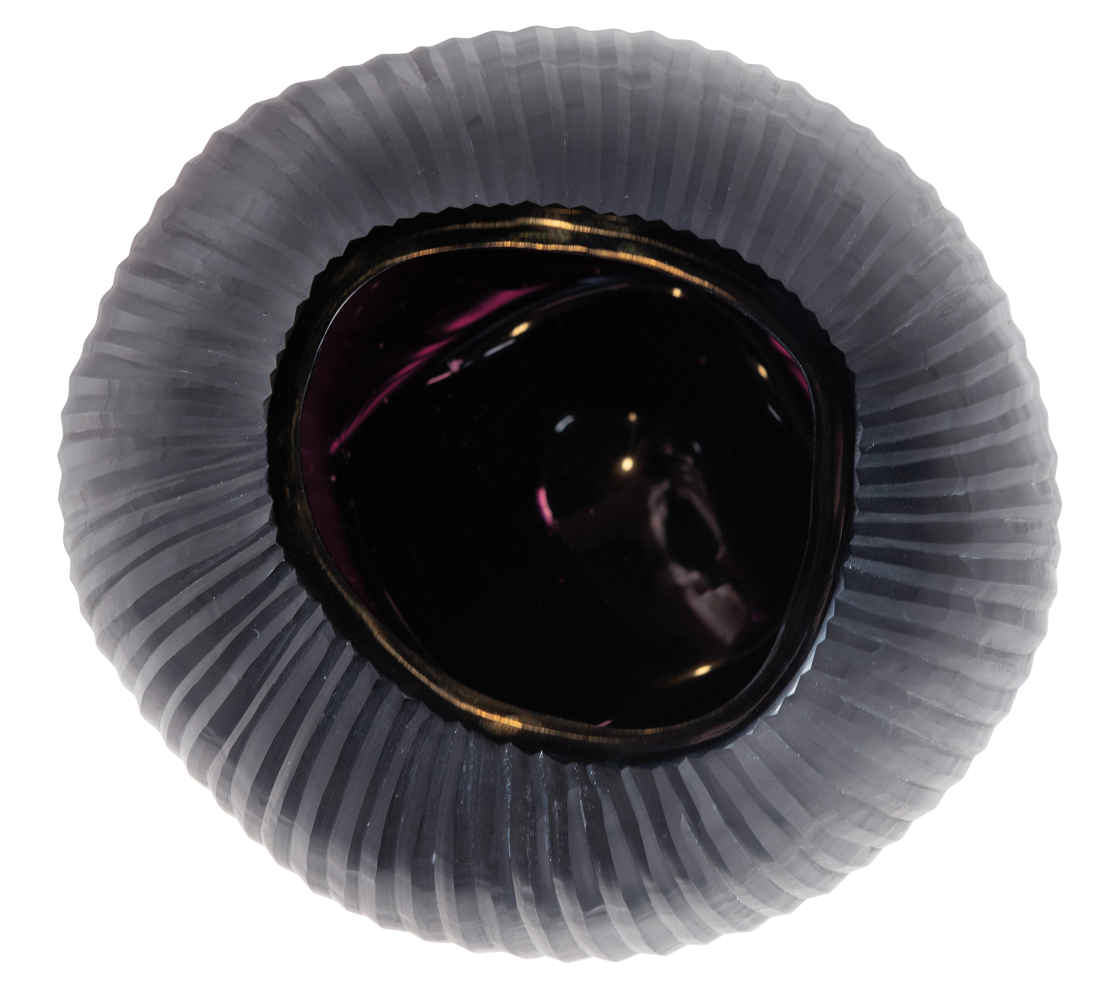 Seine Amethyst Sculptural Glass Vase - Medium