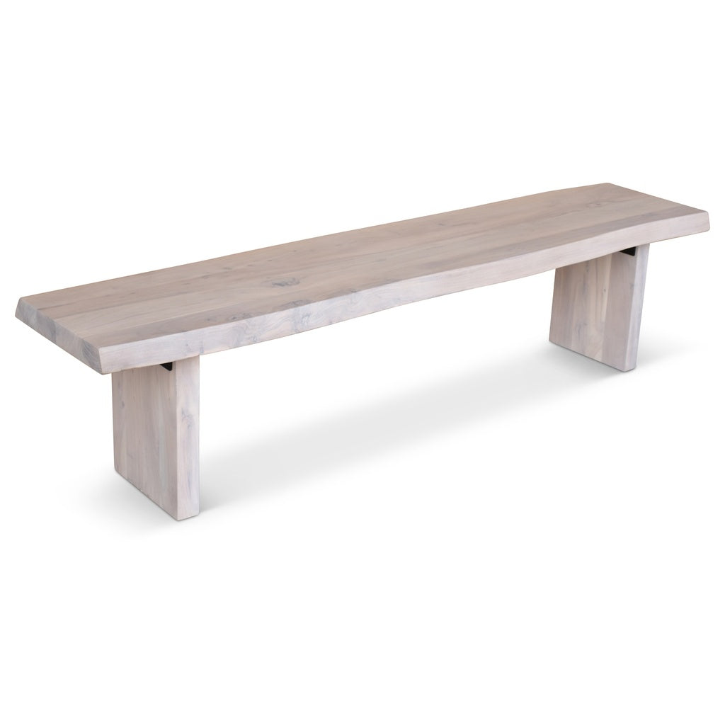 Brooks - Bench - 78" - White Wash Frame