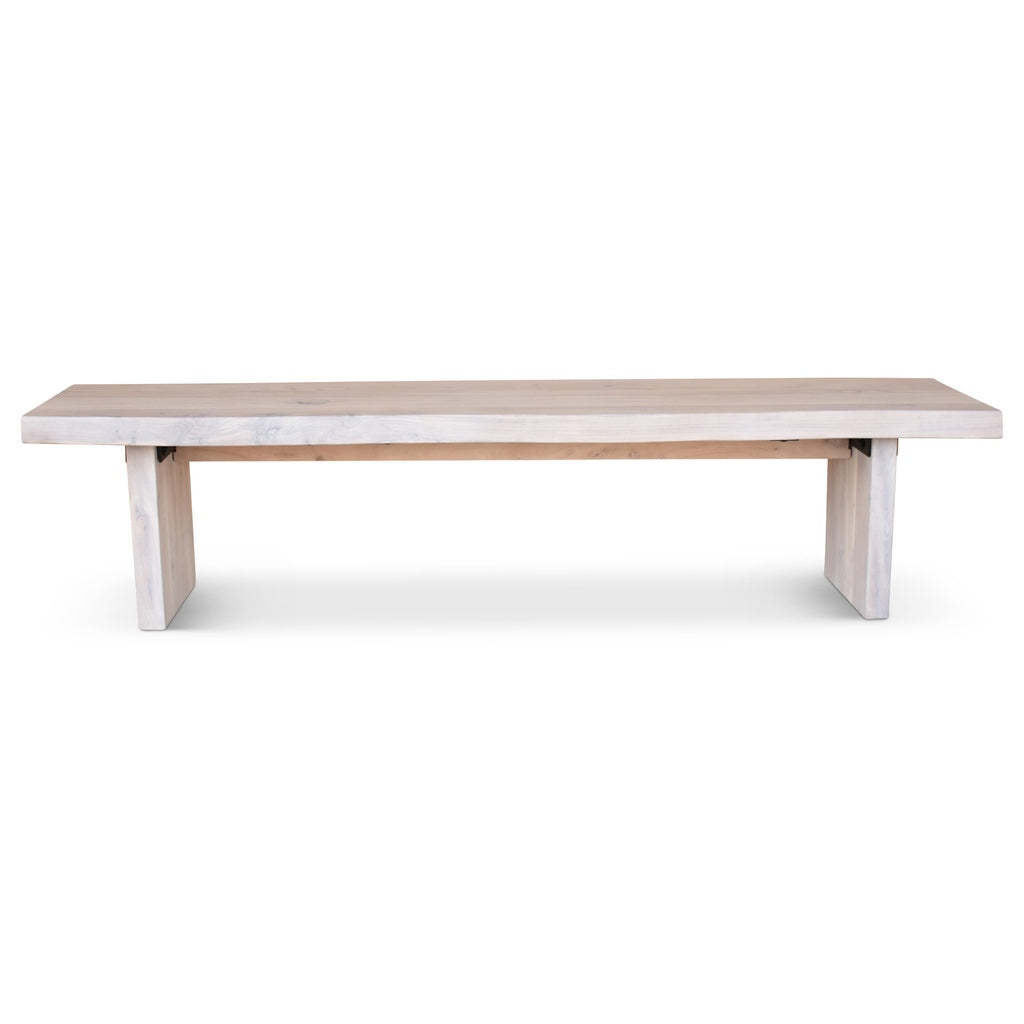 Brooks - Bench - 78" - White Wash Frame