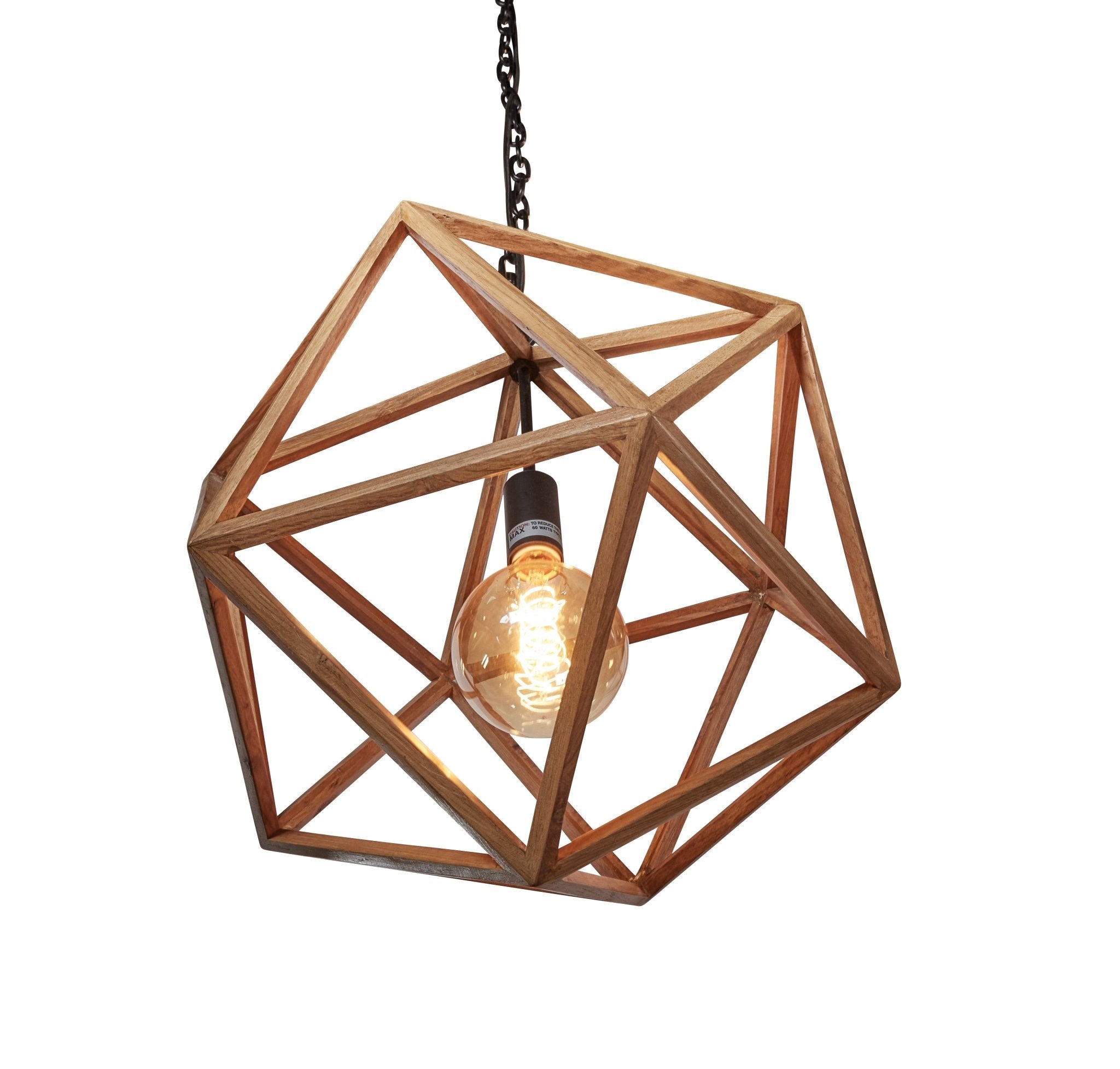 Wooden Polyhedron Chandelier - Small - Central Designs