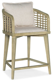 Surfrider Barrel Back Swivel Counter Stool