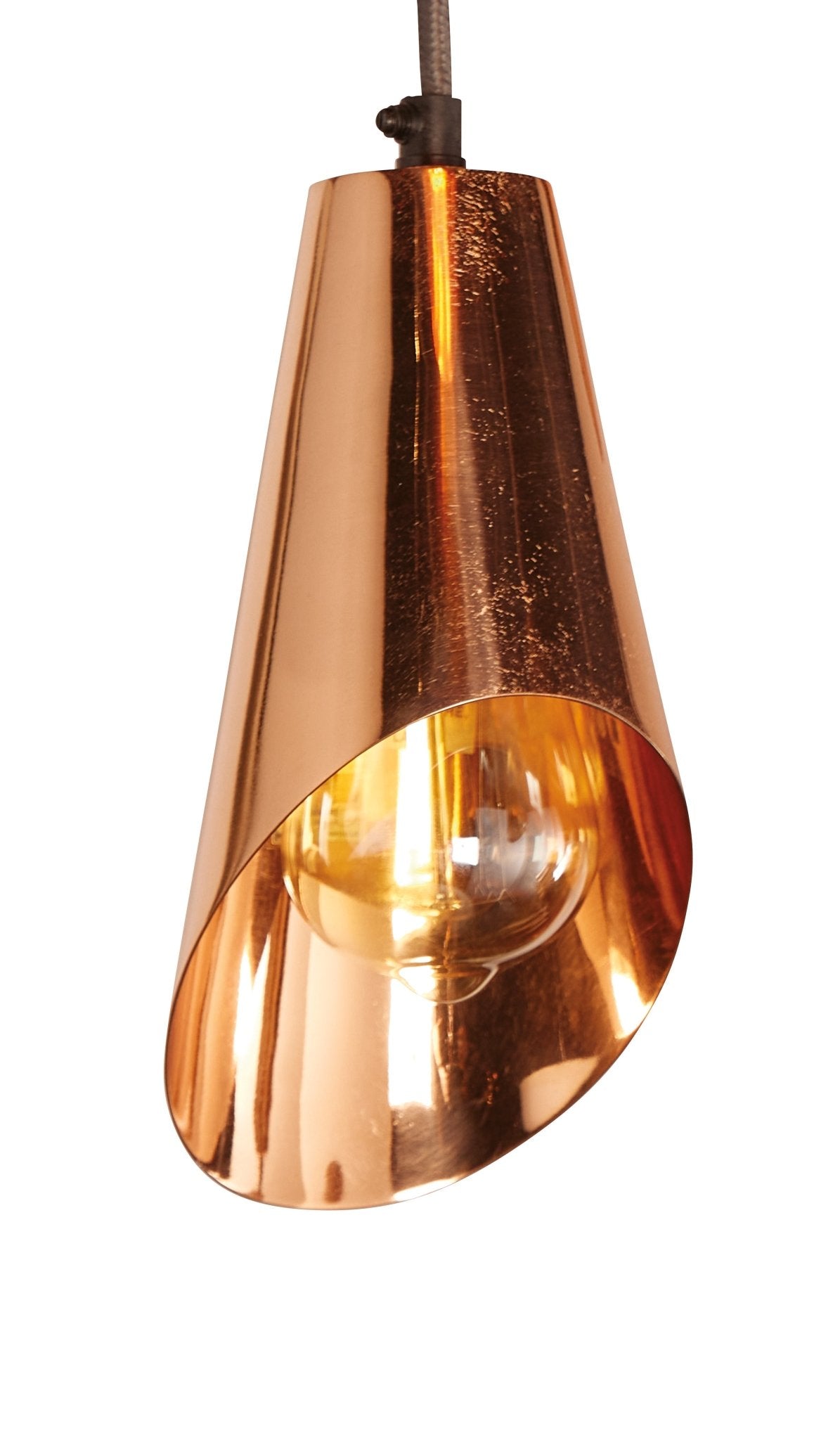 Rose Gold Scoop Pendant Light - Central Designs