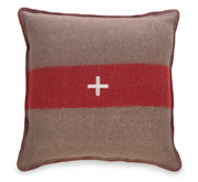 Swiss Army Pillow Cover 28x28 Brown/Red