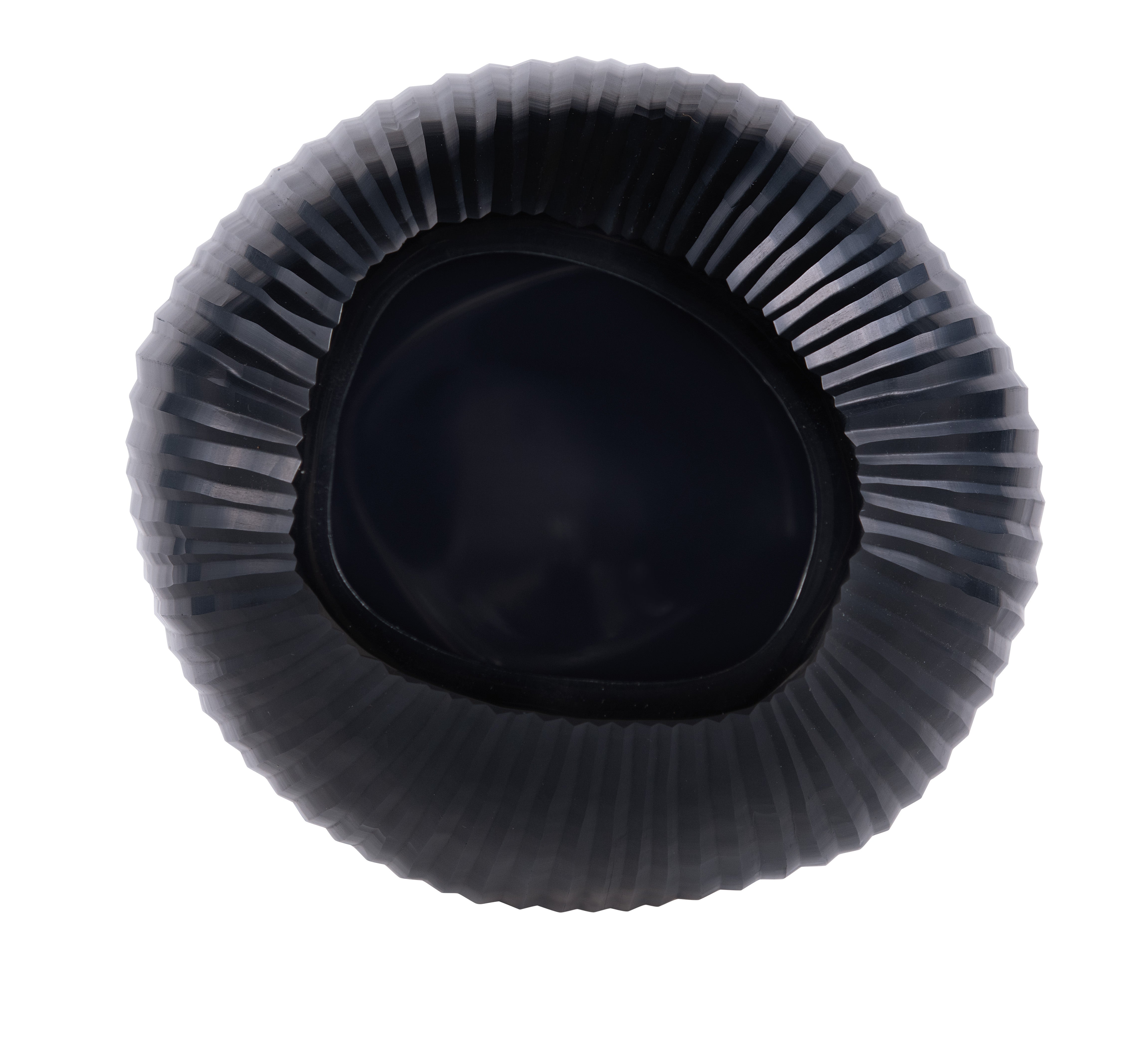 Seine Black Sculptural Glass Vase - Medium