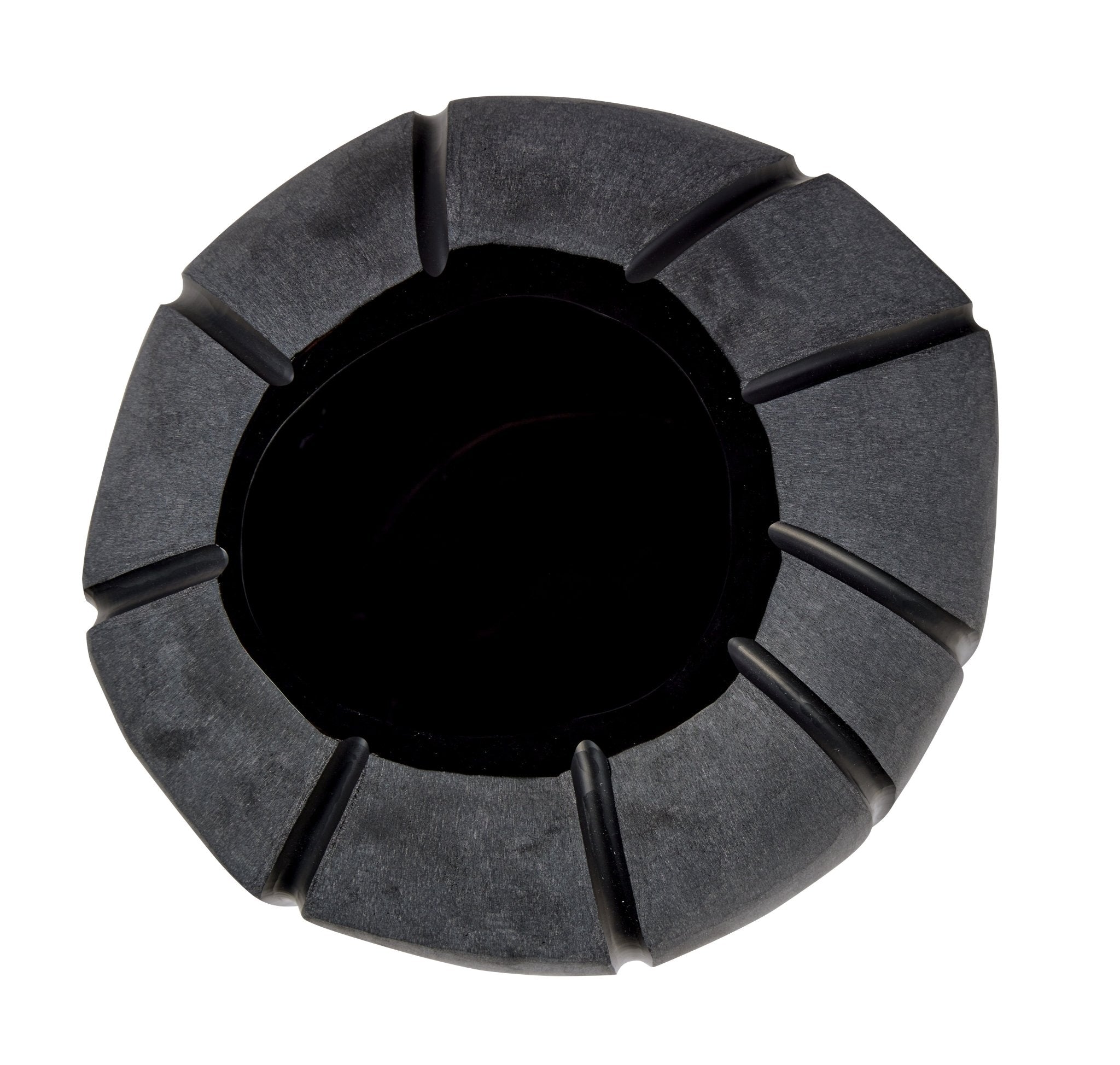 Simius Soft Black Glass Blown Vase - Central Designs